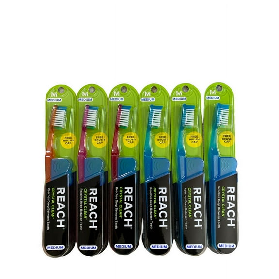 Reach Crystal Clean Deep Between Teeth Medium Pack Of 6