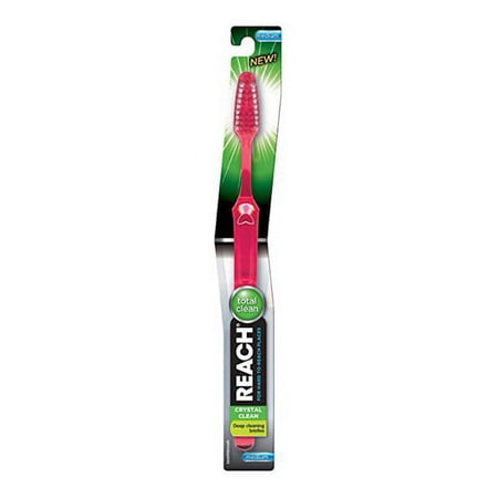 Reach Crystal Clean Toothbrush Medium Assorted Colors 1 Ea 3 Pack