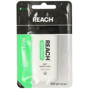 Reach Dental Floss, Waxed, Mint, 200 Yard Pack of 4