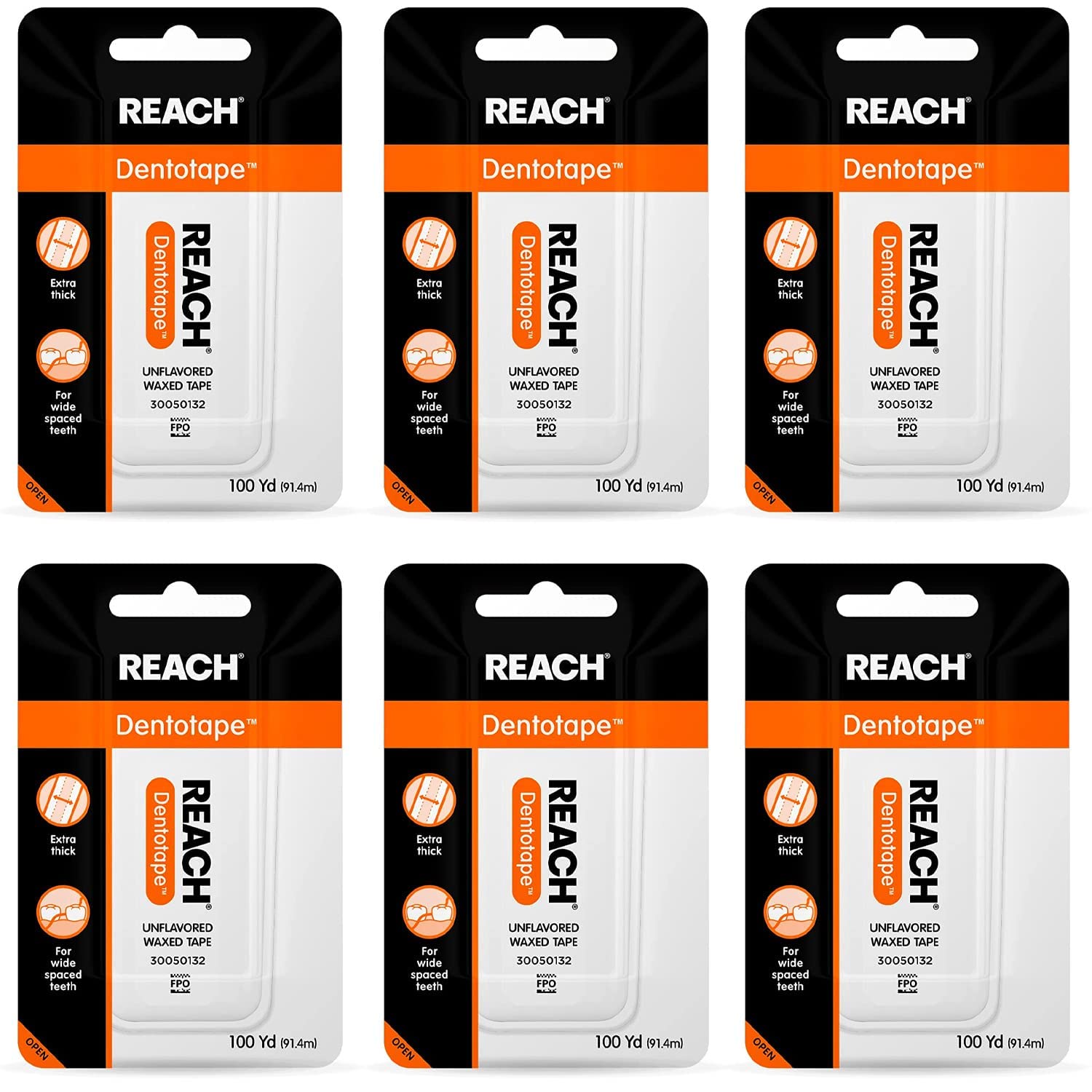 Reach Dentotape Waxed Dental Floss Bundle Effective Plaque Removal