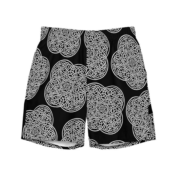 Reach Of The Spirit - BW Solid Black - Swim Trunks