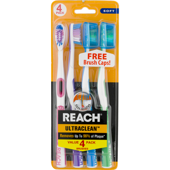 Reach Ultra Clean Soft Toothbrushes, 4 Pack