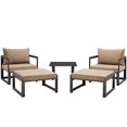thumbnail image 1 of Fortuna 5 Piece Outdoor Patio Sectional Sofa Set , Brown Mocha, 1 of 6
