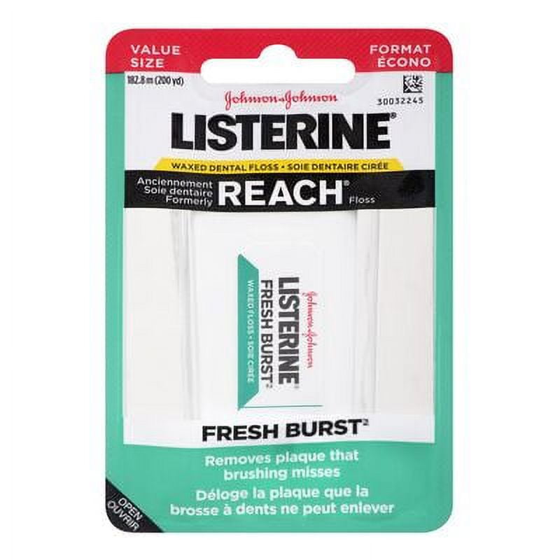 Reach Waxed Dental Floss for Plaque and Food Removal, Refreshing Mint