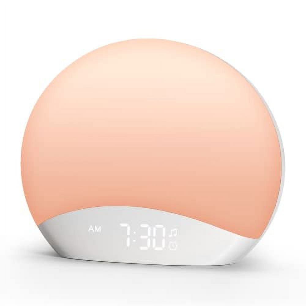 Reacher Sunrise Alarm Clock Sound Machine with Night Light, 26 Soothing