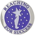 thumbnail image 1 of Reaching For Success 7/8 Round Lapel Pin, 1 of 3