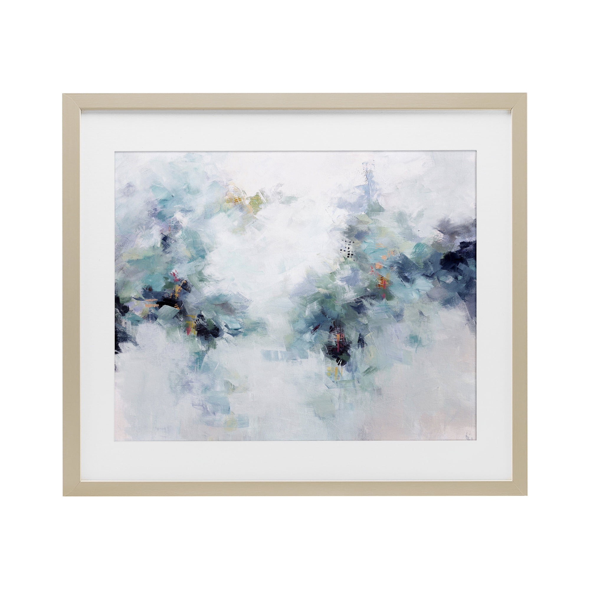 Reaching Out Abstraction Birch Framed Print Under Glass, design by Karen Hale