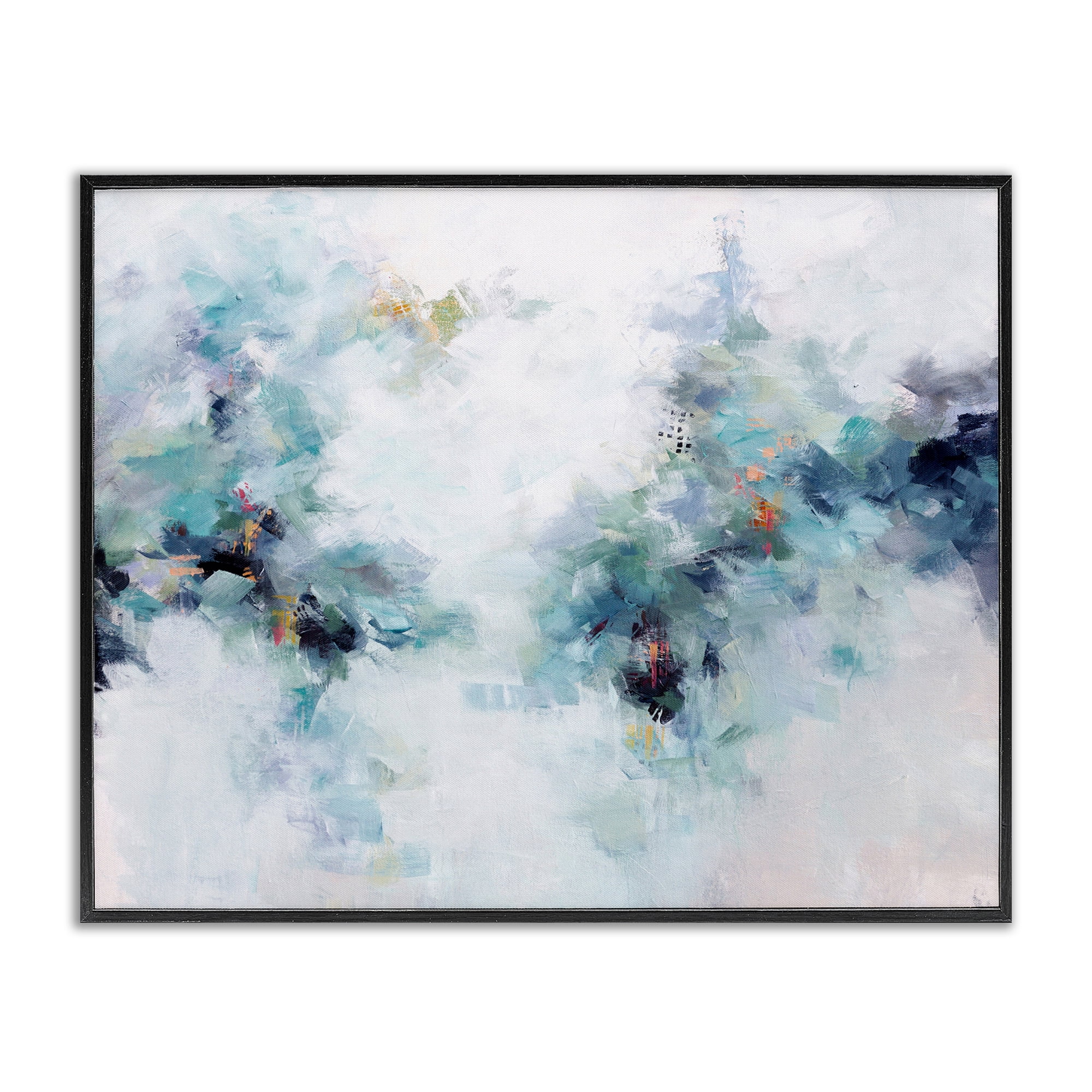 Reaching Out Abstraction Black Framed Giclee Art, design by Karen Hale