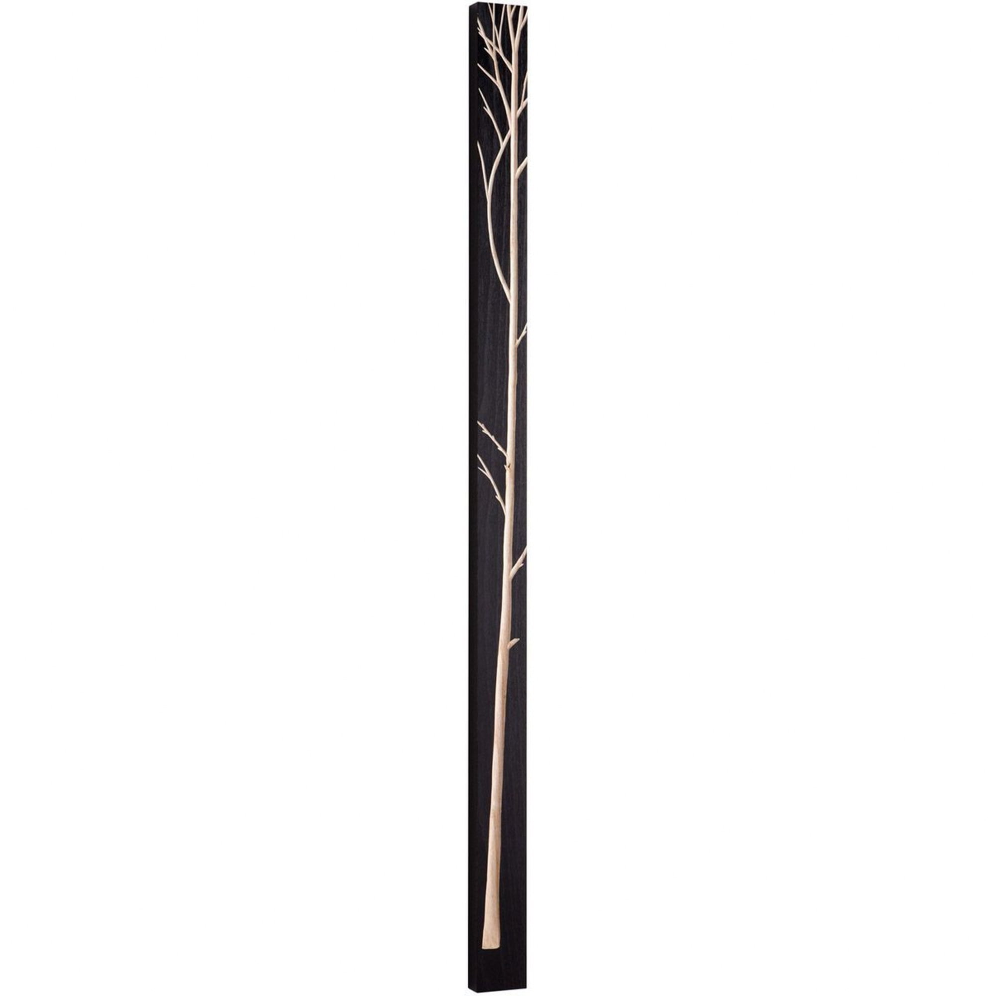 Minimalist Black Wood Slender Tree Wall Art 71''