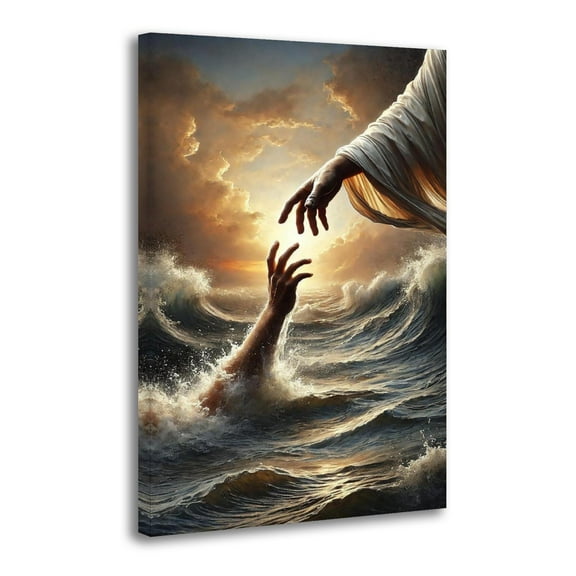 Reaching for Jesus Canvas Wall Art Prints Poster Gifts Photo Picture Painting Posters Room Decor Home Decorative 24x36inch(60x90cm)