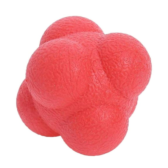 Reaction Ball Training Ball and Sensitive Agility Trainer Hexagonal Ball Coordination Trainer for Baseball Basketball Boxing Football Red
