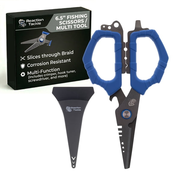 Reaction Tackle 6.5 Multi Tool Braid Cutting Shears with Sheath