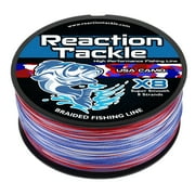 Reaction Tackle Braided Fishing Line 8X Braided Line USA Camo 25LB / 150yd