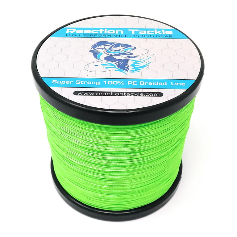 Reaction Tackle Braided Fishing Line green camo 20LB 1500yd