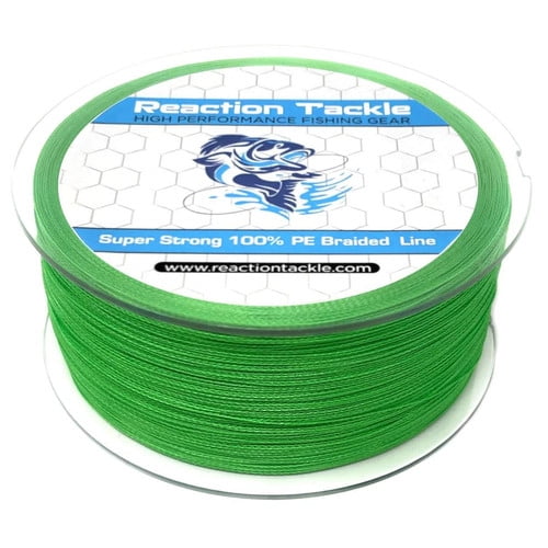 Reaction Tackle Braided Fishing Line - High Vis Green - 300 Yards
