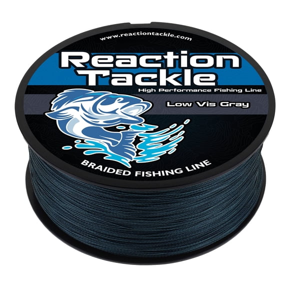 Reaction Tackle Braided Fishing Line Low Vis Gray 25LB 150yd