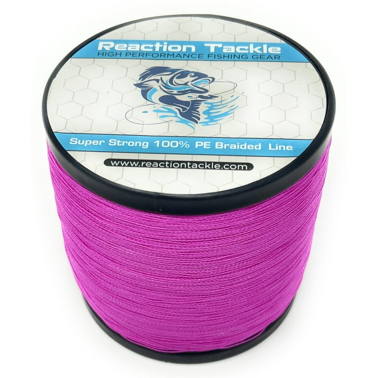 Reaction Tackle Braided Fishing Line- Pink 