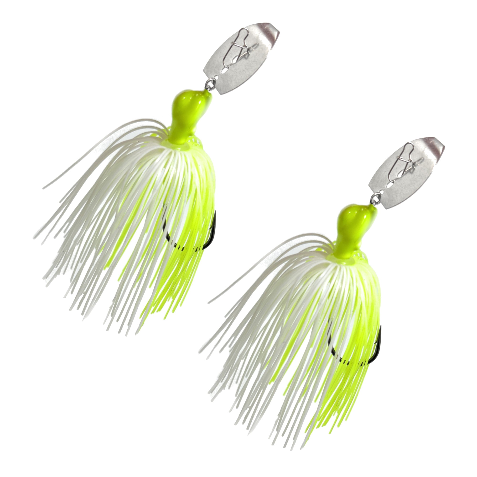 Reaction Tackle Breaker Blade Jig - 1/4oz - Chartreuse White