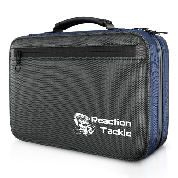 Reaction Tackle Deluxe Bait Binder - Salt Water Resistant Fishing Tackle Binder with 4 Single Pocket Sleeves and 2 Double Pocket Sleeves