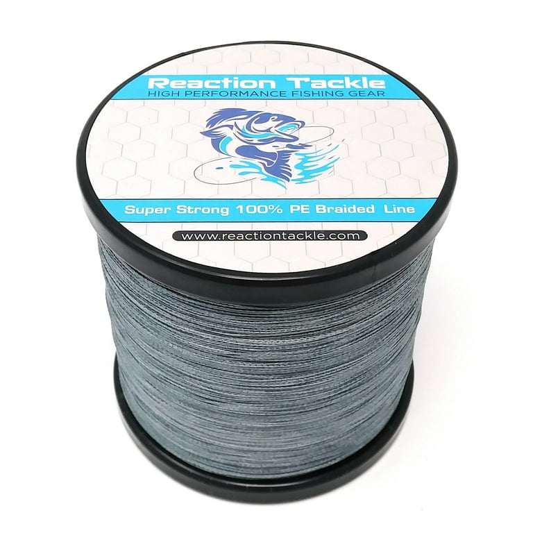 Reaction Tackle Braided Fishing Line Gray 50lb 150yd