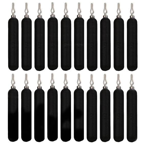 Reaction Tackle- Lead Drop Shot Weights - dropshot sinkers, 1/2 oz, 20pk - Black