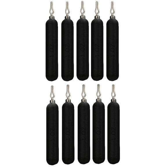 Reaction Tackle- Lead Drop Shot Weights - dropshot sinkers, 1 oz, 10pk - Black