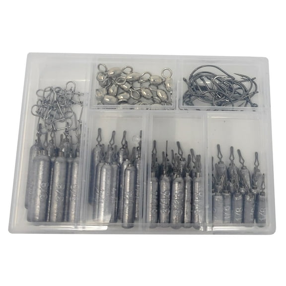 Reaction Tackle- Lead Drop Shot Weights - dropshot sinkers, 101 Piece kit