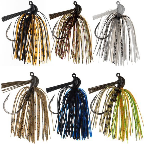 Lead Flipping Jig Variety Pack (6-pack-1 of each color) - 3/8 oz