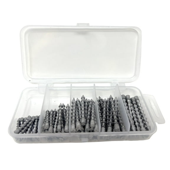 Reaction Tackle Lead Nail Weights - Variety Pack 100pcs - 25 of each size