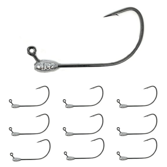 Reaction Tackle Lead Tube Jig Heads - for Bass Fishing - Tube Bait Fishing Tubes - 1/32