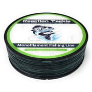 Reaction Tackle Monofilament Fishing Line- Strong and Abrasion-Resistant Nylon Mono Fishing Line, Freshwater and Saltwater Fishing Line Blue Camo 50/330