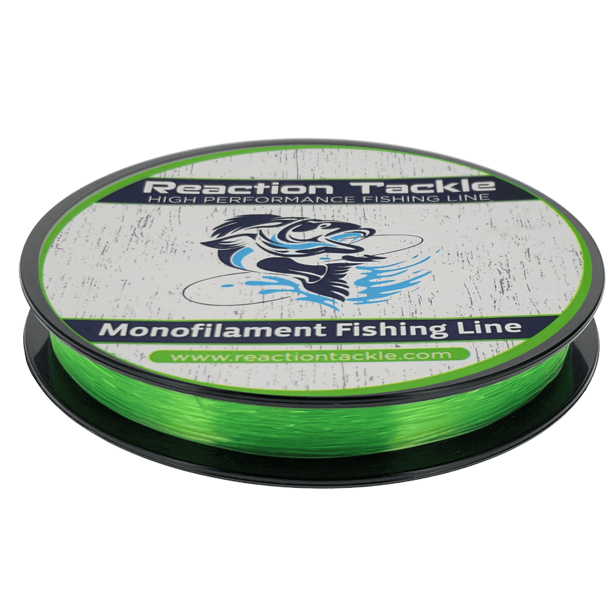 Reaction Tackle Monofilament Fishing Line- Strong and Abrasion-Resistant Nylon Mono Fishing Line, Freshwater and Saltwater Fishing Line Hi Vis Green 8/350