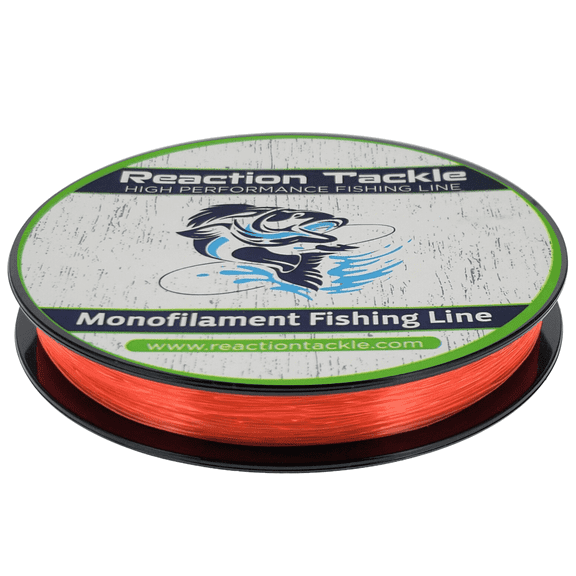 Reaction Tackle Monofilament Fishing Line- Strong and Abrasion-Resistant Nylon Mono Fishing Line, Freshwater and Saltwater Fishing Line Orange 15/350