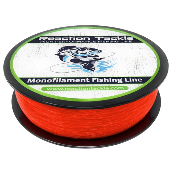 Reaction Tackle Monofilament Fishing Line- Strong and Abrasion-Resistant Nylon Mono Fishing Line, Freshwater and Saltwater Fishing Line Orange 30/500