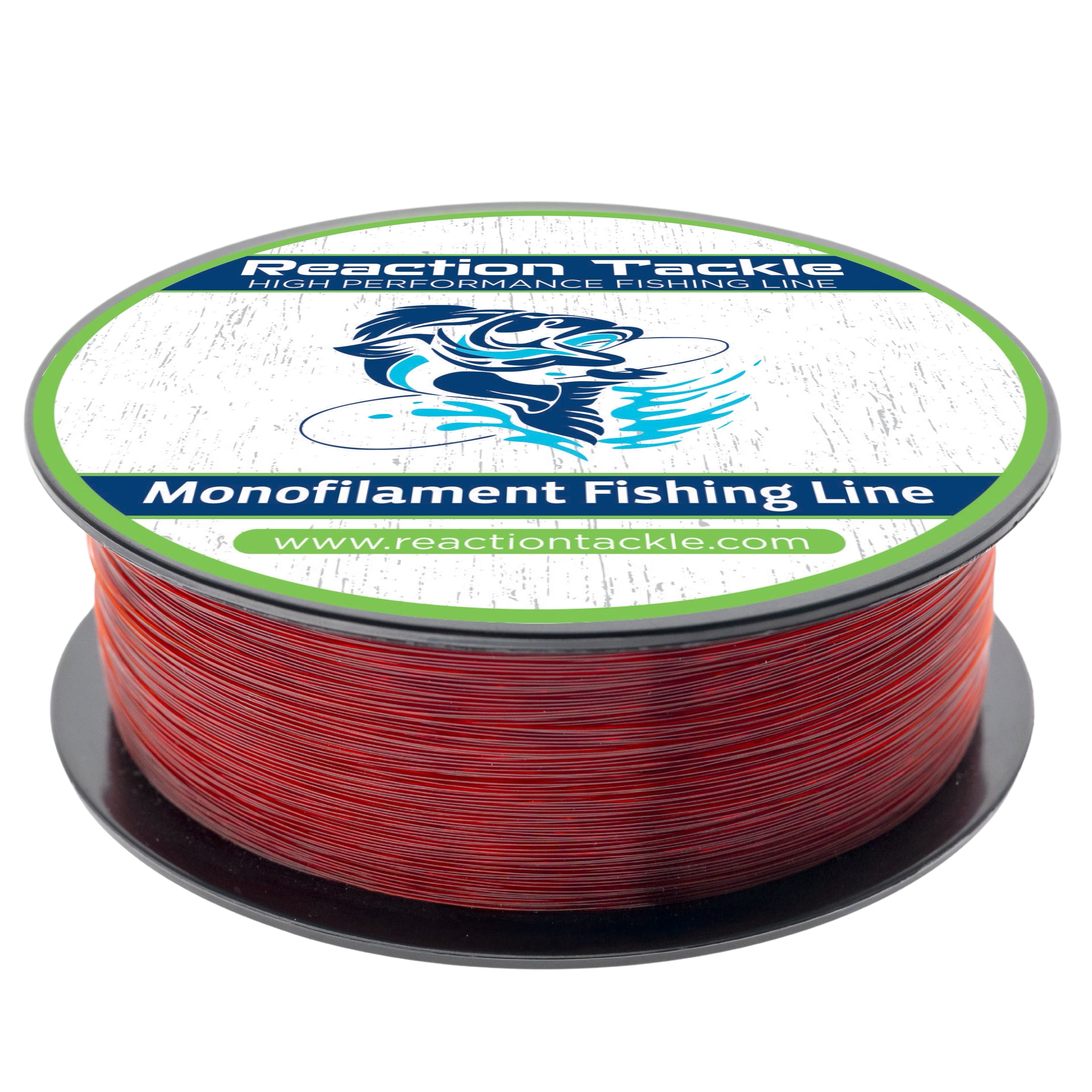 Reaction Tackle Monofilament Fishing Line- Strong and Abrasion-Resistant Nylon Mono Fishing Line, Freshwater and Saltwater Fishing Line Red 12/1400