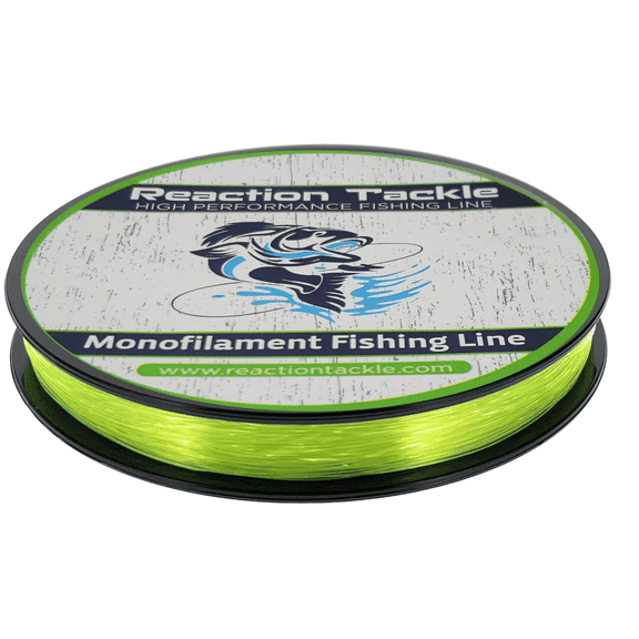 Reaction Tackle Monofilament Fishing Line- Strong and Abrasion-Resistant Nylon Mono Fishing Line, Freshwater and Saltwater Fishing Line Yellow 17/350