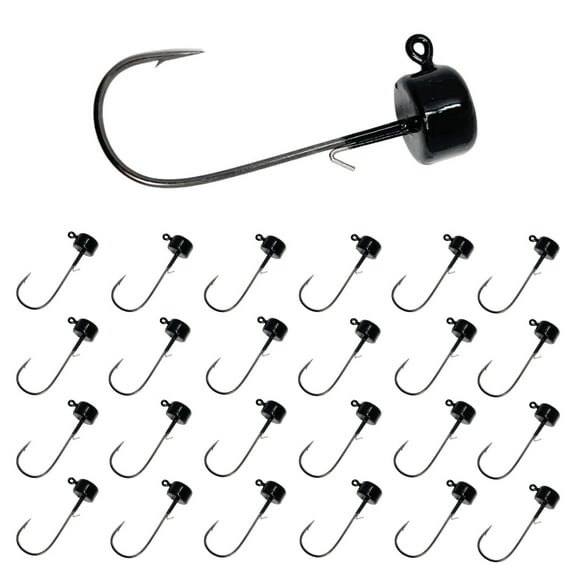Reaction Tackle Mushroom JigHead 1/16oz- 25 pack - Black