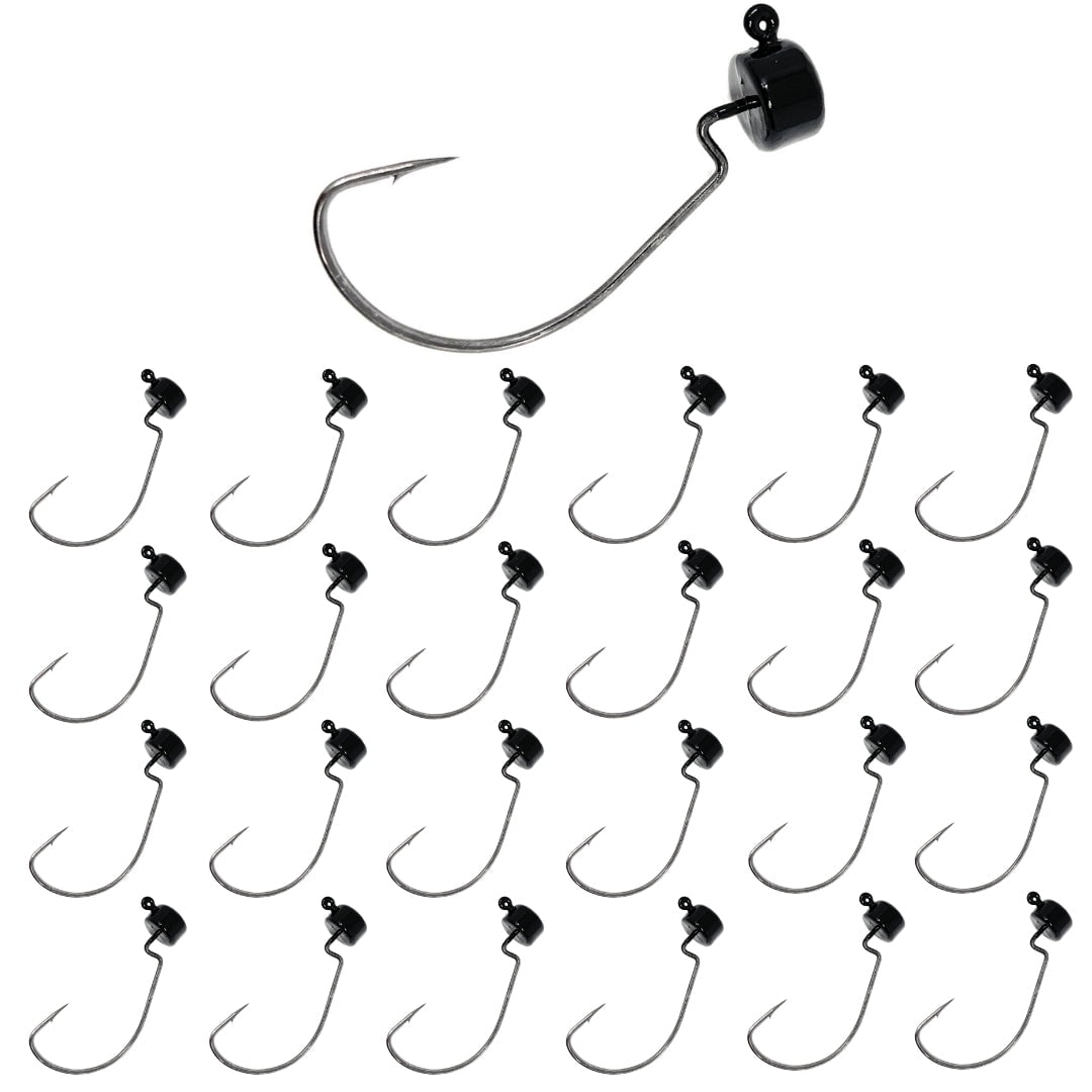 Reaction Tackle Mushroom JigHead 1/4oz - Black - EWG