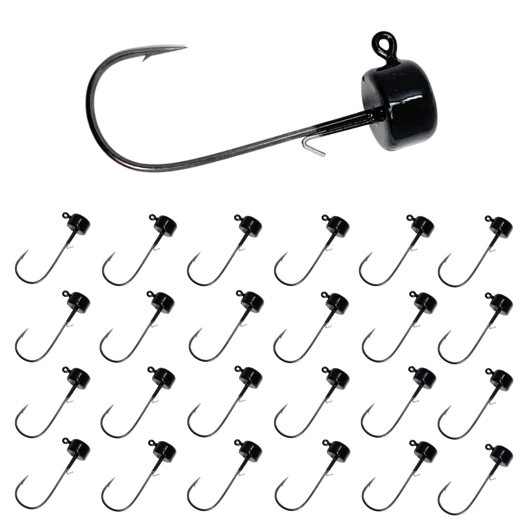 Reaction Tackle Mushroom JigHead 1/8oz - 25 pack - Black