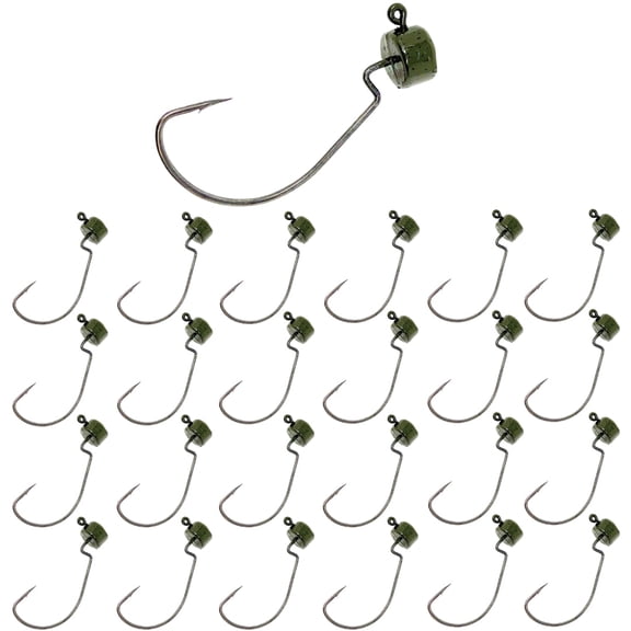 Reaction Tackle Mushroom JigHead 1/8oz - Green Pumpkin - EWG