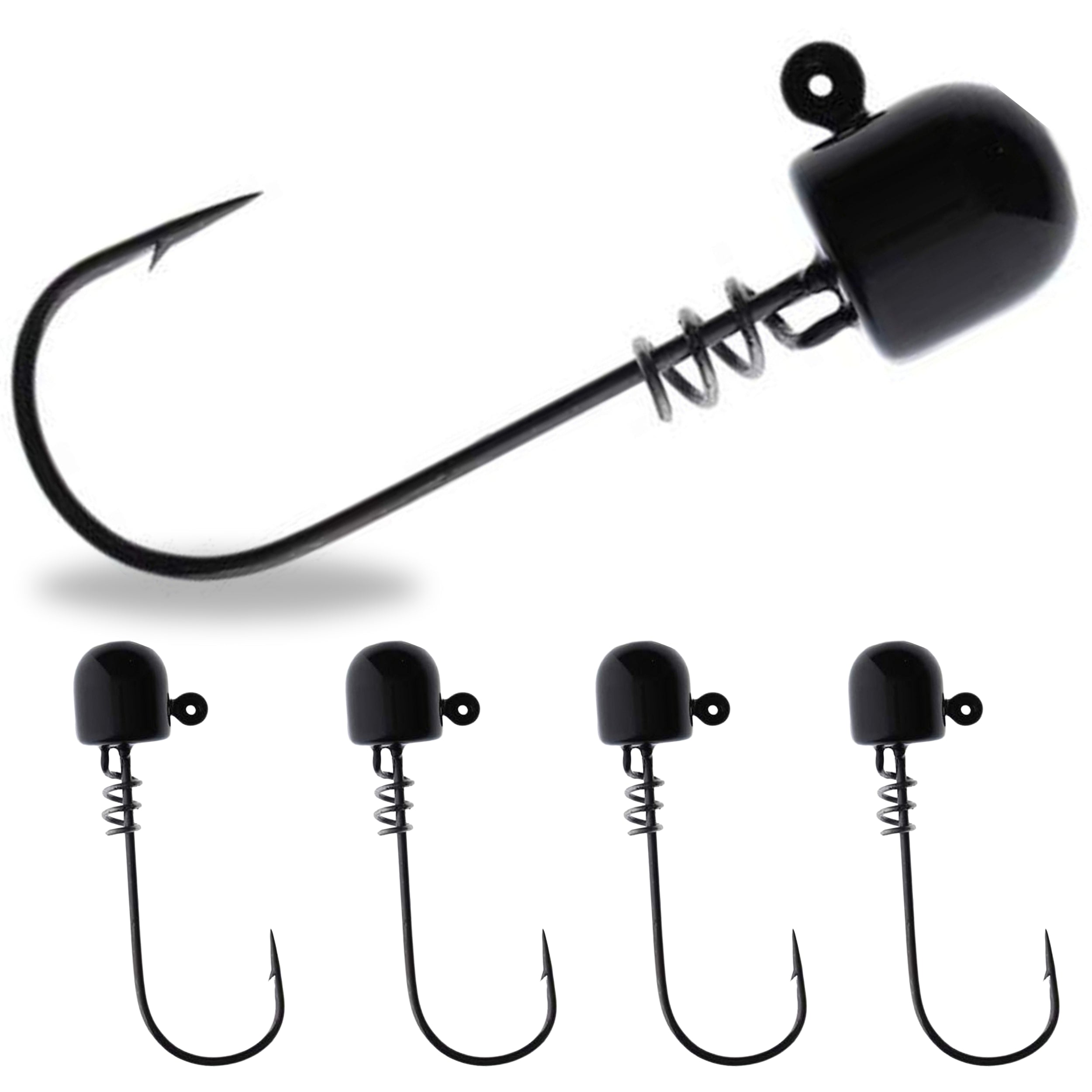Reaction Tackle Shroom Jig Teste Piombate In Tungsteno 1/4 Oz, Colore Green Pumpkin, Per Pesca Del Bass, Confezione Da 5