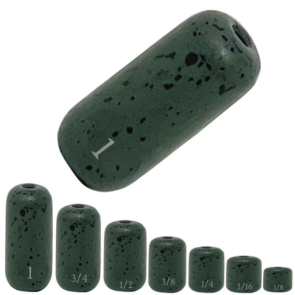 Reaction Tackle Tungsten Barrel Weights - 1/8oz-Green Pumpkin