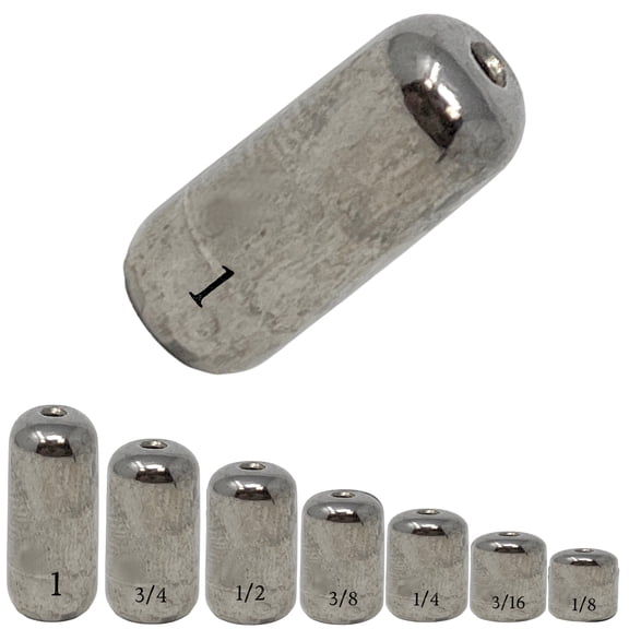 Reaction Tackle Tungsten Barrel Weights - 1oz-silver