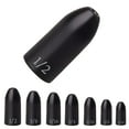 thumbnail image 1 of Reaction Tackle Tungsten Bullet Fishing Weights / Worm Sinkers for Bass Fishing - 3/8 Never Chip Black, 1 of 7