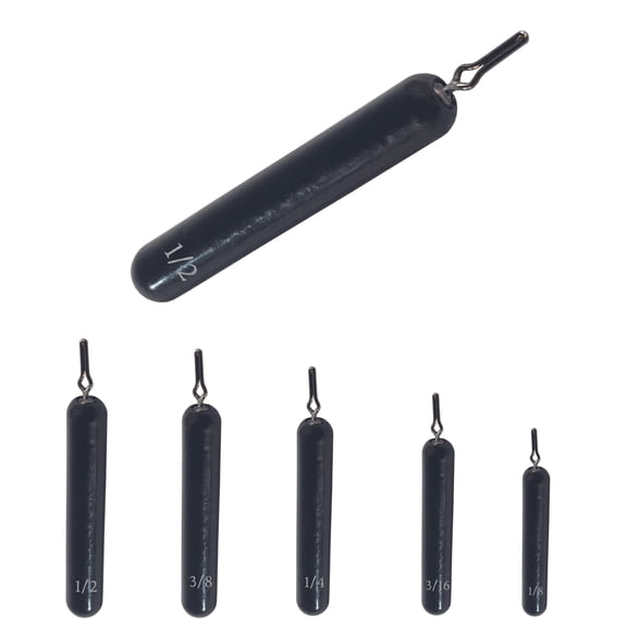 Reaction Tackle Tungsten Drop Shot (black, skinny, 3/8)