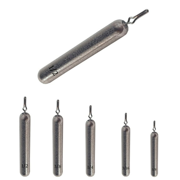 Reaction Tackle Tungsten Drop Shot (silver, skinny, 1/8)