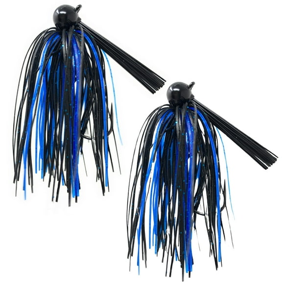 Reaction Tackle Tungsten Football Jig for Bass Fishing - 1/2 oz Black/Blue