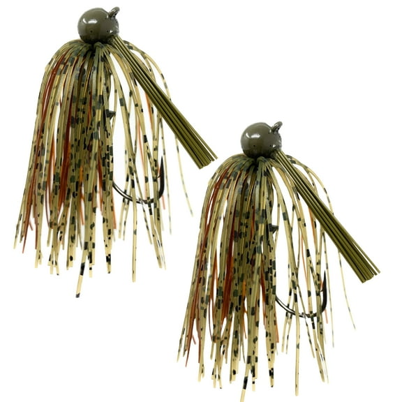 Reaction Tackle Tungsten Football Jig for Bass Fishing - 1/2 oz Dark Pumpkin/Brown