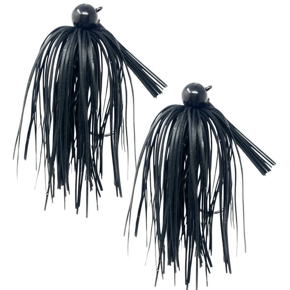 Reaction Tackle Tungsten Football Jig for Bass Fishing - 1/4 oz Black