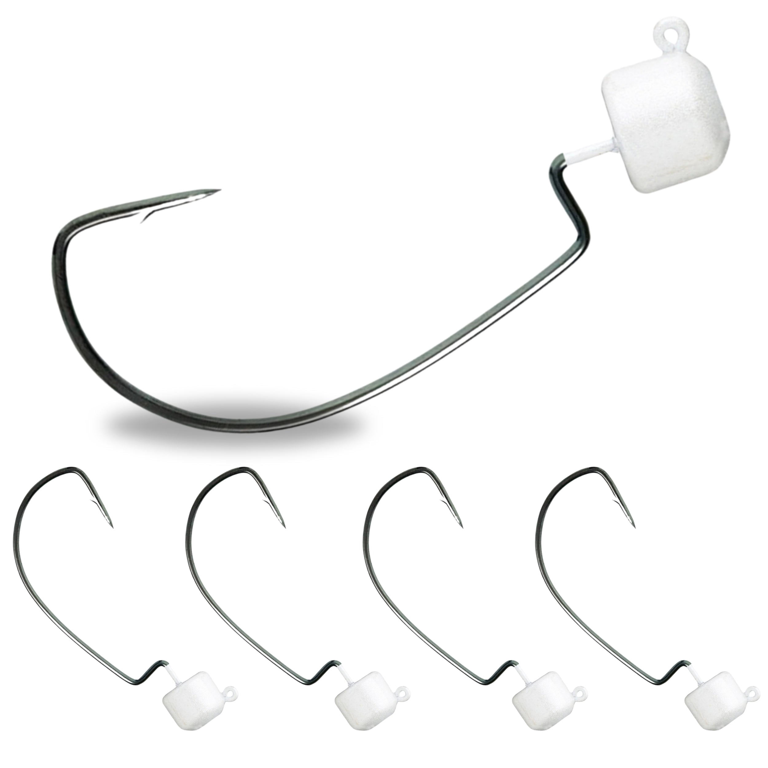 Reaction Tackle Tungsten Mushroom Head Ned Rig Jigs - Weedless Finesse Jig Heads For Bass Fishing (5 Pack, 1/8oz) - View #9